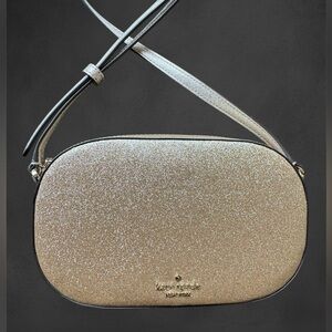 Kate Spade Gold Glitter Crossbody Bag, brand new